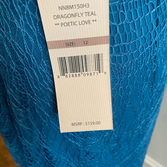 NWT Nanette Lenore Peacock Blue Lace Dress, Size 12 - Picture 5 of 12